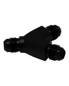 DeatschWerks 6AN Male Flare to 6AN Male Flare to 6AN Male Flare Y Fitting - Anodized Matte Black - 6-02-0701-B