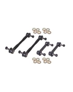 BMR 15-17 S550 Mustang Front and Rear Sway Bar End Link Kit - Black - ELK012