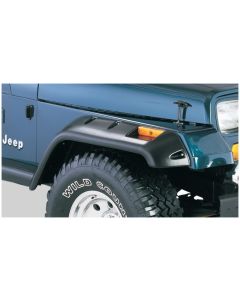 Bushwacker 84-01 Jeep Cherokee Cutout Style Flares 2pc Fits 4-Door Sport Utility Only - Black - 10035-07