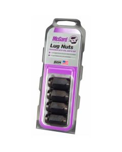 McGard Hex Lug Nut (Cone Seat) M12X1.5 / 13/16 Hex / 1.5in. Length (4-pack) - Black - 64031