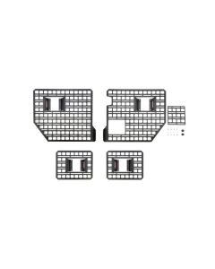 BuiltRight Industries 2017+ Ford F-250/350/450 Full Bedside Rack - 4pc - 102014