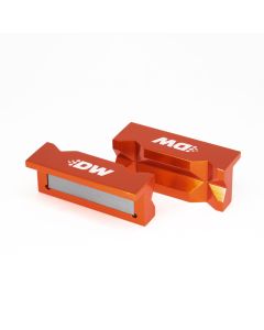 DeatschWerks 4in. Aluminum Soft Jaws w/ Magnet - Orange Anodized - 6-02-1007