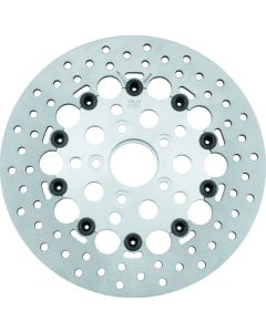Twin Power 84-17 Big Twin Exc 11.8 and Lug Mount 84-13 XL Front 11.5 Floating Rotor W/Holes Silver - 666835