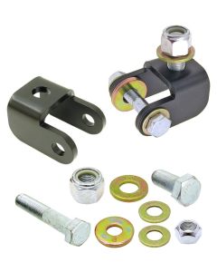 RockJock JK Shock Mount Relocation Kit Front Upper w/ Hardware Pair - CE-9807FSRK