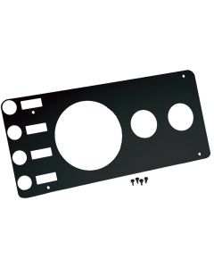 Kentrol 76-86 Jeep CJ Gauge Cover Without Radio Opening - Powdercoat Black - 50521