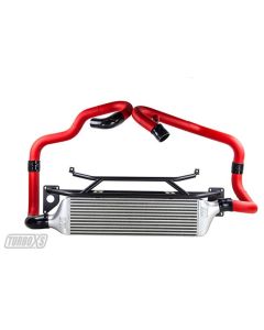 Turbo XS FMIC 2015-2017 Subaru STi - Wrinkle Red Pipes - STI15-FMIC-RED