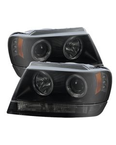 Spyder Jeep Grand Cherokee 99-04 Projector Headlights LED Halo LED Black Smoke PRO-YD-JGC99-HL-BSM - 5078568