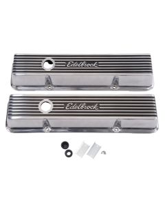 Edelbrock Valve Cover Elite II Series Chevrolet 1959-1986 262-400 CI V8 Tall Polished - 4263