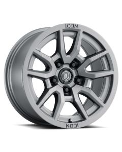 ICON Vector 5 17x8.5 5x5 -6mm Offset 4.5in BS 71.5mm Bore Titanium Wheel - 2617857345TT