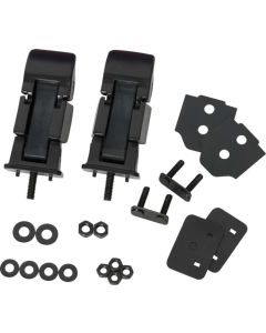 Kentrol 97-06 Jeep Wrangler TJ Hood Catch Pair - Powdercoat Black - 50489