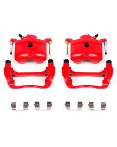 Power Stop 13-15 Acura ILX Front Red Calipers w/Brackets - Pair - S2660