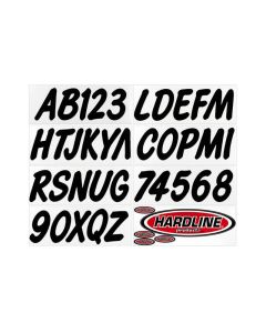 Hardline Boat Lettering Registration Kit 3 in. - 400 Black Solid - BLK400EC