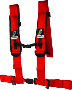DragonFire Racing Harness- H-Style- 4-point- EZ-Adjust- 3in Buckle- Red - 522047