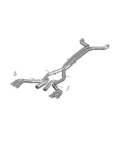 MBRP T409 Stainless Steel 3" Dual Catback Quad Tips Race Version Chevrolet Camaro 2016-2020- MBRP-S7 - S7033409