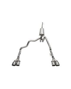 Corsa 2019-2024 GMC Sierra 1500 Cat-Back Dual Rear Exit with Twin 4in Polished Pro-Series Tips - 21201