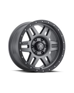 ICON Six Speed 17x8.5 6x5.5 0mm Offset 4.75in BS 108mm Bore Titanium Wheel - 1417858347TT