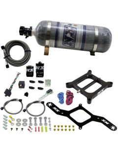 Nitrous Express 4150 RNC Conventional Nitrous Plate Kit w/.375in Solenoid w/12lb Bottle - 55140-12