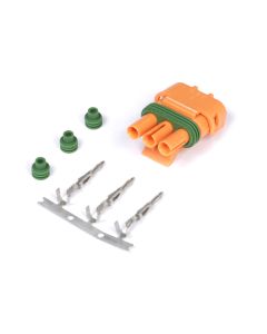 Haltech Delco Weather Pack 3 Pin GM Style MAP Sensor Connector Orange Plug & Pins - HT-030420