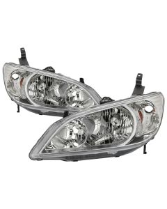 xTune 04-05 Honda Civic (Excl Hatchback/Si) OEM Style Headlights - Chrome (HD-JH-HC04-4D-AM-C) - 9042713
