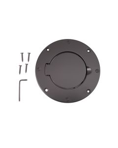Rugged Ridge Non-Locking Gas Cap Door Black 97-06 Jeep Wrangler - 11425.02