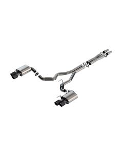 Borla 2024 Ford Mustang GT 5.0L V8 3 in S-Type Catback Non-Active Exhaust- Carbon Fiber Quad Tip - 140969CFBA