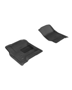 3D MAXpider 2014-2020 Chevrolet Silverado Double Cab/Crew Cab Kagu 1st Row Floormat - Black - L1CH03911509