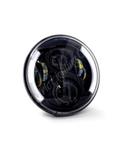 Letric Lighting 7in Intgrd W/Swtchbk T/S Blk - LLC-DHL-7TS