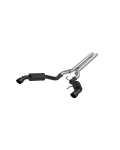 MBRP Black Coated 3" Catback Dual Split Rear Street Version w/ 4.5" Tips Ford Mustang GT 5.0L Coupe - S7277BLK
