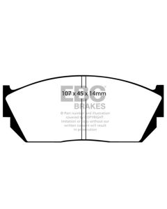 EBC 82-84 Honda Civic Hatchback 1.3 (5 Speed) Ultimax2 Front Brake Pads - UD276