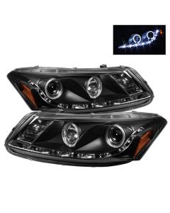 Spyder Honda Accord 08-12 4Dr Projector Headlights- LED Halo DRL Blk PRO-YD-HA08-4D-HL-BK - 5010667