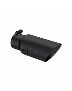 MBRP Black Coated 4" O.D. Dual Wall Angled 3" Inlet 10" Length Exhaust Tip - T5156BLK