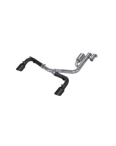 MBRP Black Coated Aluminized Steel Dual Split Rear 2.5" Resonator-Back Ford Bronco Sport 2021-2022- - S5207BLK