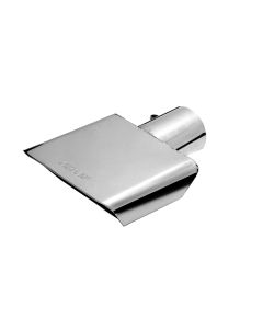 Gibson Rectangle Sport Tip - Center - 6x2.75in OD/2.5in Inlet/9.5in Length - Stainless - 500432