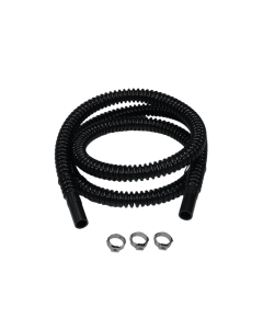Deatschwerks Convoluted Tubing 1000mm Length x 8mm ID Side 1 x 8mm ID Side 2 - Black - 9-CT-40-516