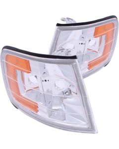 ANZO Corner Lights 1994-1997 Honda Accord Euro Corner Lights Chrome w/ Amber Reflector - 521028