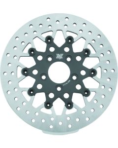 Twin Power 08-Up FLH FLT Rear 11.8in Floating Rotor Mesh Black - 666826