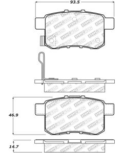 StopTech Street Select Brake Pads - Rear - 305.13360