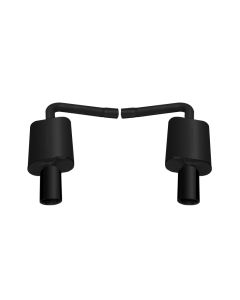 Gibson 11-18 Jeep Grand Cherokee Laredo 3.6L 2.25in Axle-Back Dual Exhaust - Black Elite - 617407B