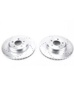 Power Stop 16-18 BMW 320i xDrive Rear Evolution Drilled & Slotted Rotors - Pair - EBR1416XPR
