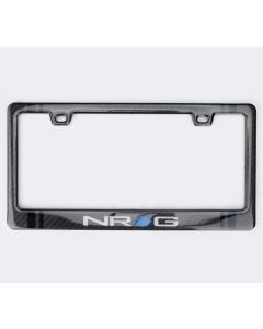 NRG Carbon License Plate Frame/ Fiber Poly Dip Finish Wet w/ NRG Logo - CARB-P200NRG