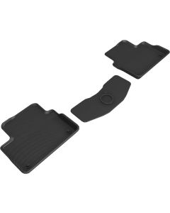 3D MAXpider 2019-2020 Volvo S60 / V60 / 2020 V60 Cross Country Kagu 2nd Row Floormats - Black - L1VV03521509