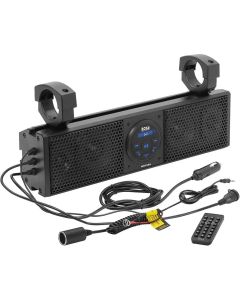 Boss Audio 18 IPX5 Rated Weatherproof Sound Bar Audio System With Bluetooth Audio Streaming And Bui