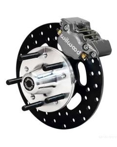 Wilwood Forged Dynalite Front Drag Kit Drilled Rotor 71-80 Pinto/Mustang II Disc & Drum - 140-1013-BD