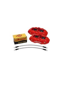 Wilwood D8-4 Front Caliper Kit Red Corvette C2 / C3 65-82 - 140-10789-R