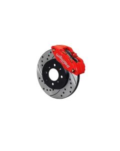 Wilwood DPHA Front Caliper & Rotor Kit Drill Red Honda / Acura w/ 262mm OE Rotor - 140-12996-DR