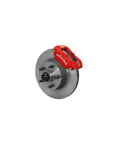 Wilwood Forged Dynalite-M Front Kit 11.30in 1 PC Rotor&Hub Red 1965-1969 Mustang Disc & Drum Spindle - 140-13476-R