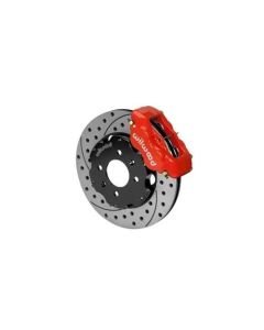 Wilwood Forged Dynalite Front Hat Kit 11.00in Drilled Red Integra/Civic w/Fac.240mm Rtr - 140-8695-DR