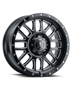 ICON Alpha 20x9 8x180 12mm Offset 5.5in BS Gloss Black Milled Spokes Wheel - 1220908955GBMW