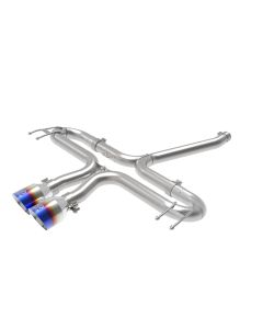 aFe Takeda 2-1/2in 304 SS Axle-Back Exhaust w/Blue Flame Tips 17-20 Honda Civic Sport L4-1.5L (t) - 49-36625-L