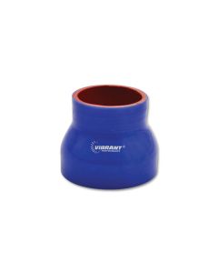 Vibrant 4 Ply Reinforced Silicone Transition Connector - 2.5in I.D. x 3in I.D. x 3in long (BLUE) - 2772B
